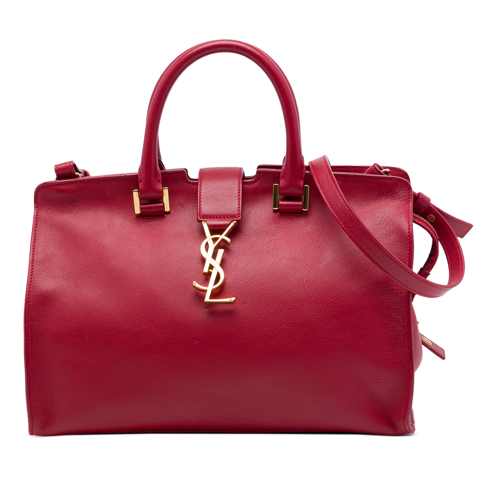 Pre-Loved Saint Laurent Small Leather Monogram Downtown Cabas Satchel
